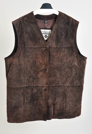 Vintage 90s suede leather vest