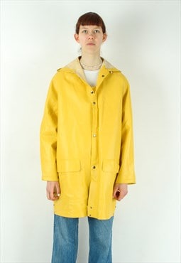 PVC Waterproof Raincoat Midi Hooded Parka Water-resistant