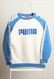 Vintage Puma Crewneck Sweatshirt White Blue
