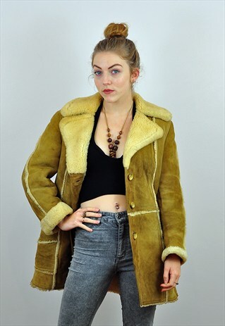 VINTAGE 1970'S SHEEPSKIN SHEARLING JACKET
