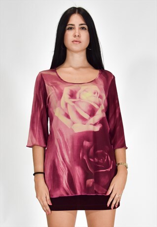 ROBERTO CAVALLI CLASS PINK CASUAL T-SHIRT