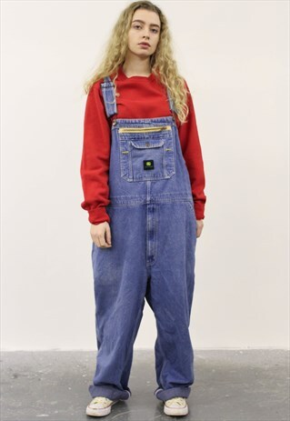 VINTAGE BLUE DENIM DUNGAREES