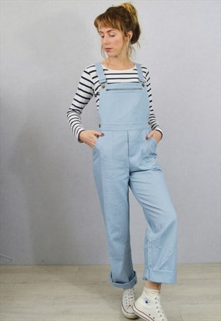 Light Blue Cotton Dungarees Workwear