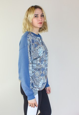 VINTAGE PATTERNED CREWNECK SWEATSHIRT