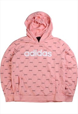 Vintage  Adidas Hoodie All Over Print Pink Large