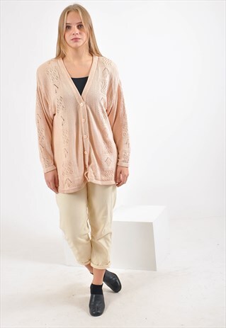VINTAGE KNITWEAR CARDIGAN IN PINK