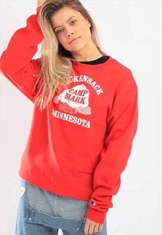 VINTAGE CHAMPION MINNESOTA SWEATSHIRT RED