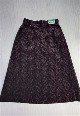 90's Vintage Skirt Multicoloured Paisley Print 