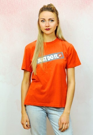1990S VINTAGE ORANGE 'JUST DO IT' T-SHIRT