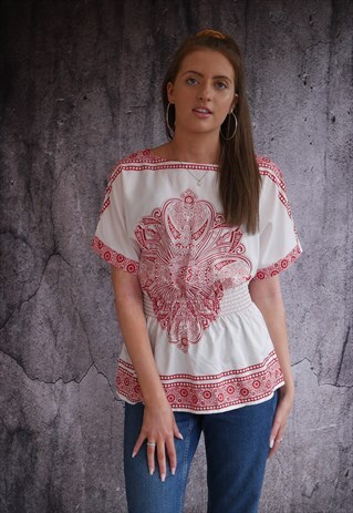 VINTAGE 1970S HIPPY BOHO TOP