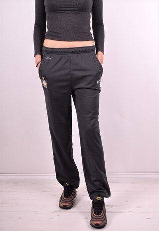 NIKE WOMENS VINTAGE TRACKSUIT TROUSERS W32 L29 GREY 90'S