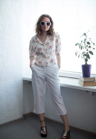 VINTAGE 90'S WHITE CAPRI TROUSERS