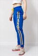 WRANGLER TRACK PANTS IN BLUE-YELLOW JOGGERS