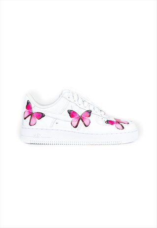 PINK BUTTERFLY CUSTOM AIR FORCE 1 - JUNIOR