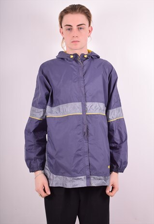 NIKE MENS VINTAGE RAIN JACKET LARGE GREY 90S