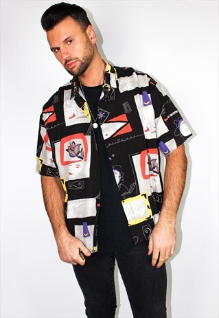 VINTAGE ABSTRACT PRINT SHIRT