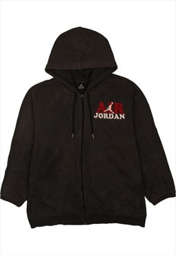 Vintage 90's Jordan Hoodie Sportswear Full Zip Up Black