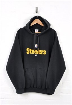 Vintage Pittsburgh Steelers Hoodie Black XL