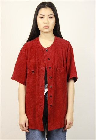 VINTAGE BROWN SUEDE SHIRT