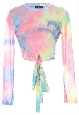 Vintage Long Sleeved Printed Top - S