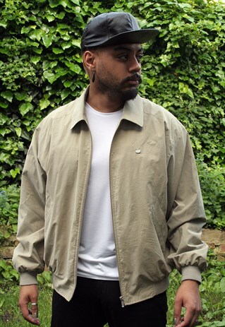VINTAGE LACOSTE DEVANLAY STONE BOMBER JACKET