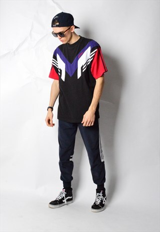 VINTAGE 90S COLOUR BLOCK ADIDAS T-SHIRT