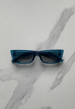 Electric Blue Sunglasses with Grey Lenses 