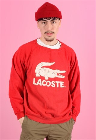 VINTAGE RARE LACOSTE BIG LOGO SPELL OUT SWEATSHIRT