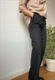VINTAGE DARK GREY HIGH WAISTED CRAYON TROUSERS