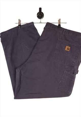 Men's Carhartt Carpenter Trousers In Grey Size W48 L30