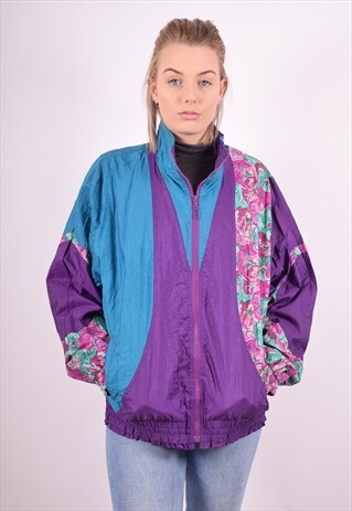 PUMA WOMENS VINTAGE TRACKSUIT TOP JACKET XL MULTI 90S