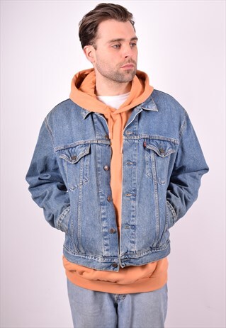 LEVI'S MENS VINTAGE DENIM JACKET XL BLUE 90S