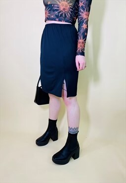 Vintage 90's Lace Satin Y2K Mini Slip Skirt