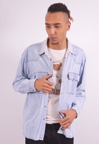 VINTAGE CASUCCI DENIM SHIRT BLUE