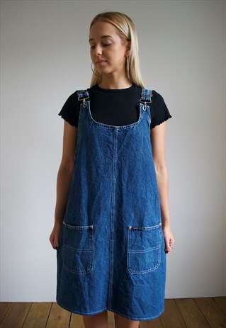 VINTAGE 90'S DENIM DUNGAREE DRESS