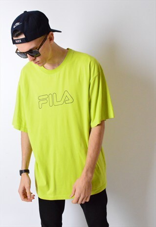 VINTAGE 90S NEON GREEN FILA T-SHIRT