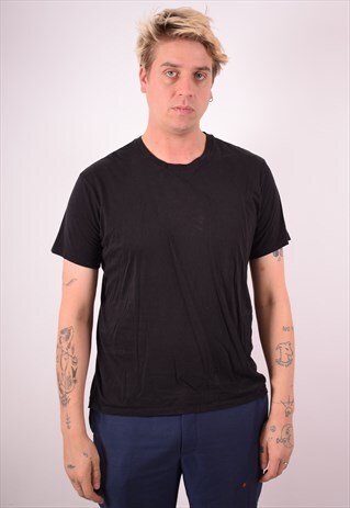 CALVIN KLEIN MENS VINTAGE T-SHIRT TOP LARGE BLACK 90S