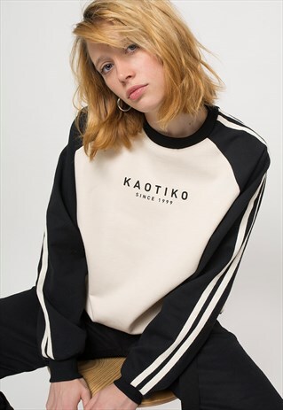 OFF WHITE/BLACK UNISEX SWEATSHIRT