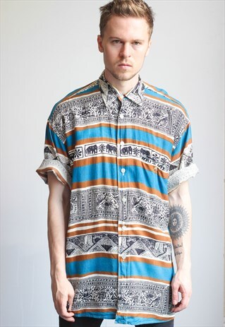 VINTAGE OVERSIZED ABSTRACT SHIRT