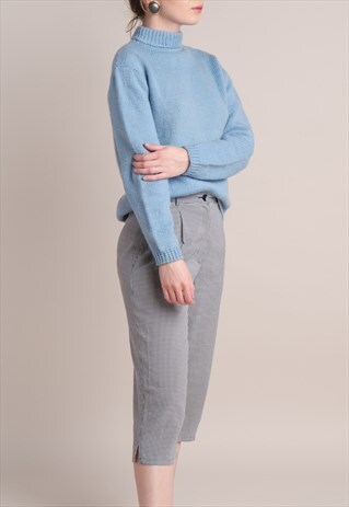 HANDMADE WOOL MOCK NECK SWEATER