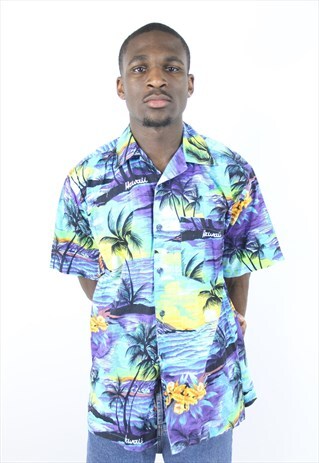 VINTAGE ABSTRACT 90'S PATTERNED SHIRT