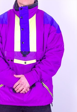 VINTAGE MOUNTAIN GOAT 1/2 ZIP SMOCK JACKET LARGE