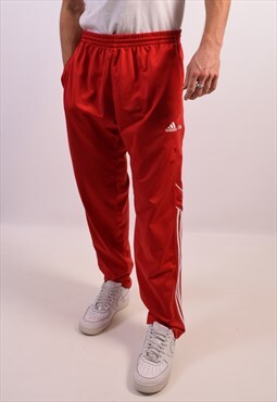 Vintage Adidas Tracksuit Trousers Red