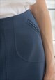 VINTAGE 80'S NAVY MINI SKIRT