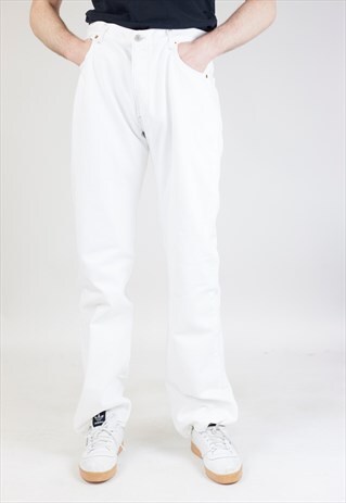VINTAGE 90S LEVI'S 501 WHITE DENIM JEANS