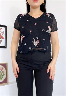Vintage 90s Butterfly Top