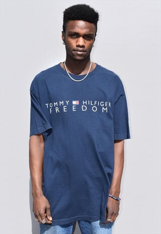 VINTAGE 90S TOMMY JEANS FREEDOM HILFIGER OVER SIZED T-SHIRT