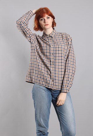 VINTAGE 80S AQUASCUTUM CLUB CHECK SHIRT
