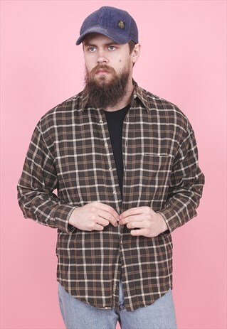 VINTAGE GREEN CHECK SHIRT /R10278