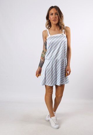DRESS SHORT STRIPED TENNIS SPORTSWEAR VINTAGE UK 10 12 GG3K